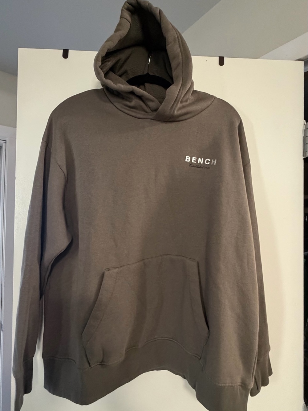 Bench Olive Green Pullover Hoodie with Front Pocket